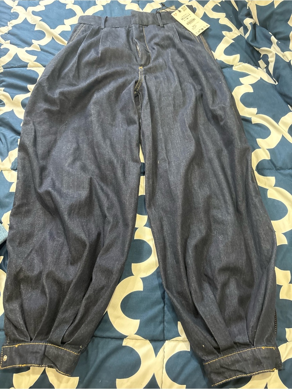 Zara balloon-fit denim jeans